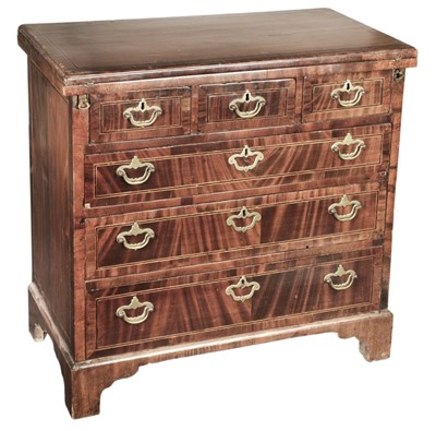 Lot 112 - Chest of Drawers. A 19th century mahogany straight front chest of drawers