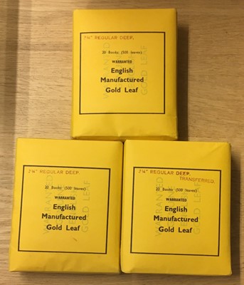 Lot 494 - Gold leaf. 60 unused books of Regular deep transfer English gold leaf