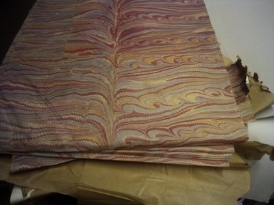 Lot 479 - Marbled paper. A small quantity of hand-marbled paper sheets