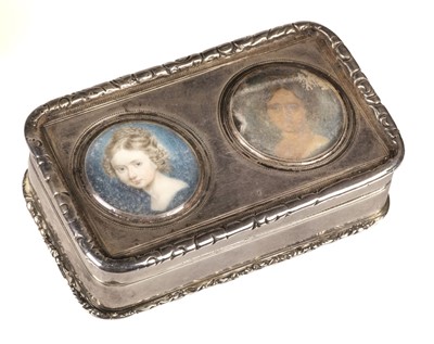 Lot 10 - Snuff Box. A George III silver snuff box by William Esterbrook, London 1823