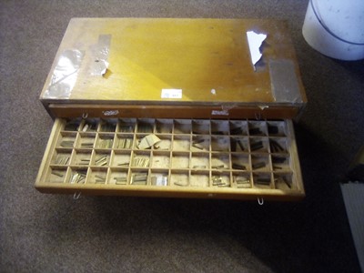 Lot 481 - Type. Three sets of brass type