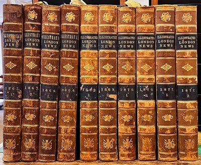 Lot 259 - Illustrated London News. 10 volumes, a broken run, 1863-77