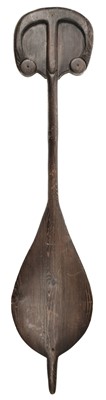 Lot 48 - Easter Island. A 20th century Easter Island wooden rapa of paddle form