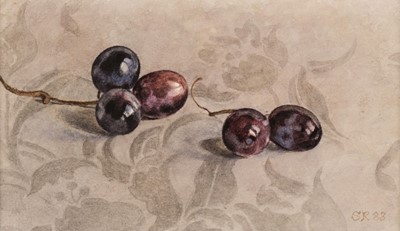 Lot 339 - Read (Sue, 20th/21st Century). Grapes; & Chinese bowl with strawberries, watercolours