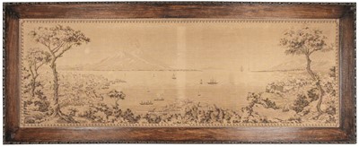 Lot 350 - Tapestry. Panorama of Naples, Italy, circa 1880