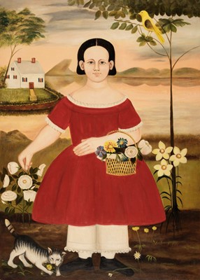 Lot 219 - Miller (Samuel S., 1807-1853). Picking Flowers, oil on canvas