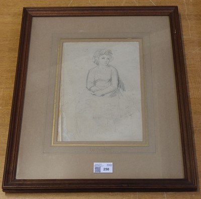 Lot 250 - Romney (George, 1734-1802). Young Woman Seated