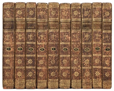 Lot 305 - Metastasio (Pietro). Poesie del signor abate Pietro Metastasio, 10 volumes, 1757-58