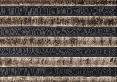 Lot 160 - Fabric. Length of Victorian silk and faux fur fabric
