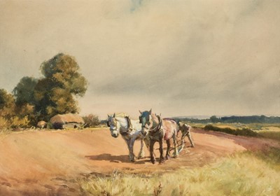 Lot 419 - Linton (William, Evans 1878-1956). Cows Grazing by the River, watercolour