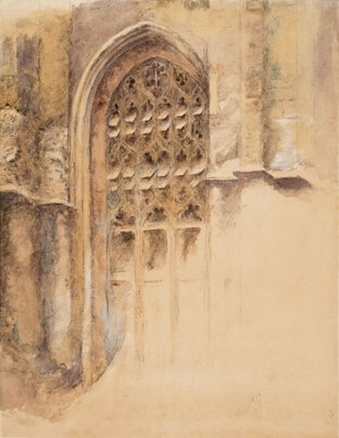 Lot 316 - Ruskin (John, 1819-1900). Study of a tracery window, Merton Tower, Oxford