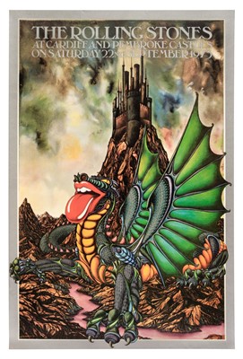 Lot 416 - Rolling Stones Poster. The Rolling Stones at Cardiff and Pembroke Castles