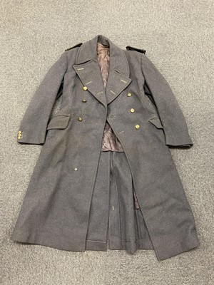 Lot 245 - RAF Greatcoats. A WWII period RAF greatcoat worn by Squadron Leader and other items