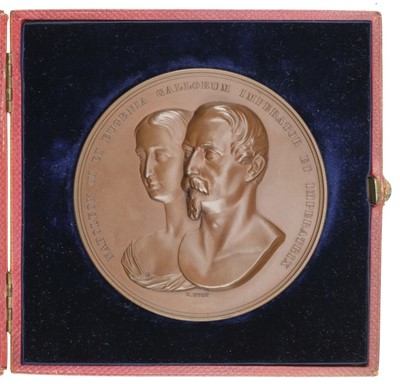 Lot 482 - Visit of Napoleon III to London, 1855 copper medal
