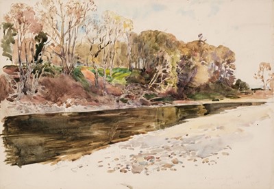 Lot 47 - Edwards (Lionel, 1878 - 1966). Salmon Pool, The Wye, April 1948
