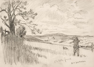Lot 48 - Edwards (Lionel, 1878 - 1966). Stubble Field with partridges, pencil