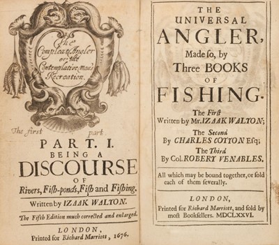 Lot 36 - Walton (Izaak, Charles Cotton & Col. Robert Venables). The Universal Angler