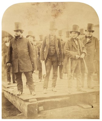 Lot 66 - Howlett (Robert, 1831-1858). Isambard Kingdom Brunel preparing launch of 'The Great Eastern', 1857