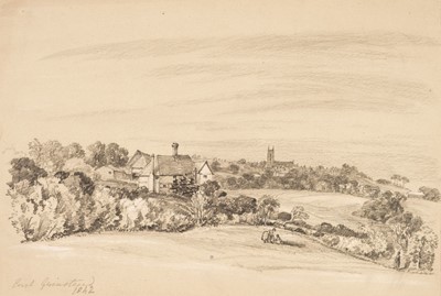 Lot 91 - Great Britain & Switzerland. Album of 74 original illustrations by T.W, 1834-1854