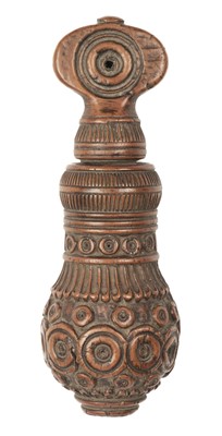Lot 28 - Nutcracker. An 18th century fruitwood screw action nutcracker