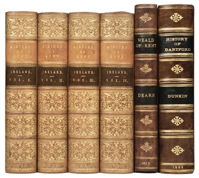 Lot 110 - Ireland (William), England's Topographer, or ... History of the County of Kent, 4 vols., 1828-30