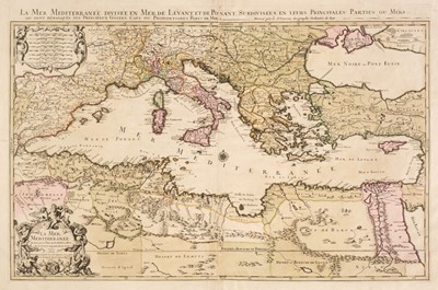 Lot 207 - The Mediterranean Sea. Jaillot (Alexis Hubert), La Mer Mediterranee..., Paris, 1692