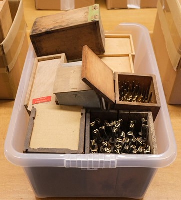 Lot 363 - Handle letters. Nine sets of handle letters