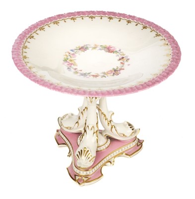 Lot 13 - Worcester. An attractive Chamberlain's Worcester porcelain comport circa 1870