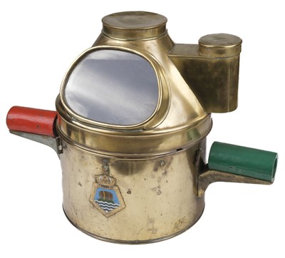 Lot 256 - Binnacle. A ships brass binnacle from RFA Lyness
