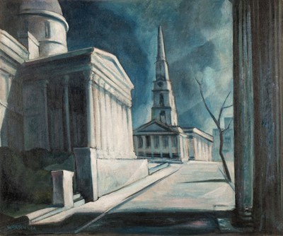 Lot 351 - Gurschner (Herbert, 1901-1975). Trafalgar Square, oil on canvas, signed 'GURSCHNER'