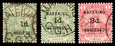 Lot 191 - Mafeking. 1900 Overprints on Cape