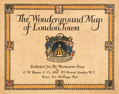 Lot 190 - London. Gill (MacDonald), The Wonderground Map of London Town, 1914