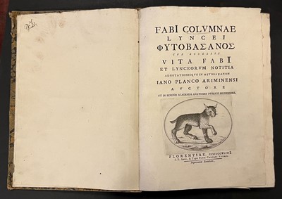 Lot 31 - Colonna (Fabio). Lyncei Phytobasanon cui accessit vita Fabi et Lynceorum notitia, 1744