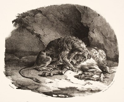 Lot 277 - Géricault, Cheval devoré par un lion