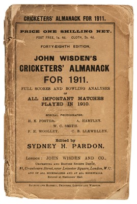 Lot 462 - Wisden. 5 volumes, 1911-15