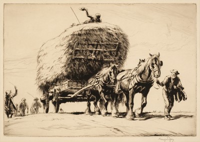 Lot 305 - Soper (George, 1870-1942). Summer, the Last Load, drypoint etching