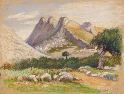 Lot 371 - Goodwin (Albert, 1845-1932). La Boca, Pollensa, [Majorca], coloured chalks on paper, & others