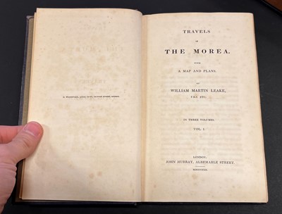 Lot 16 - Leake (William Martin). Travels in the Morea, 3 volumes, 1830