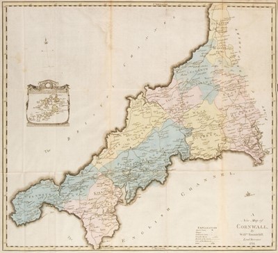 Lot 70 - Tunnicliff (William). A Topographical Survey... Hants, Wilts, Dorset, Somerset, Devon..., 1791