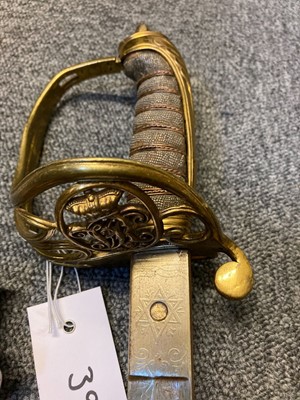 Lot 391 - Swords. A Victorian 1845 pattern infantry officers sword by Firmin & Sons plus another sword