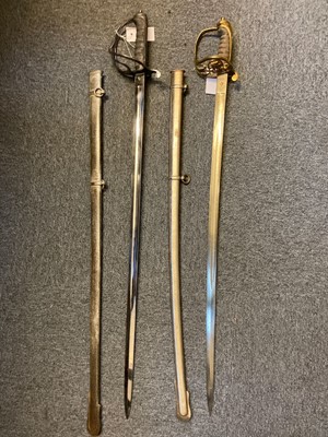 Lot 391 - Swords. A Victorian 1845 pattern infantry officers sword by Firmin & Sons plus another sword