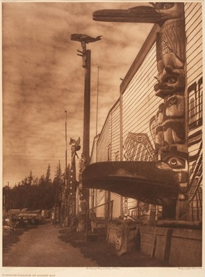 Lot 38 - Curtis (Edward Sheriff, 1868-1952). Nimkish Village at Alert Bay, 1914