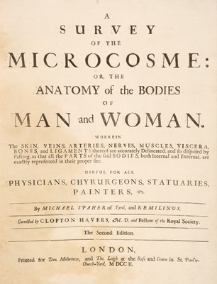 Lot 321 - Remmelin (Johann, & Michael Spaher of Tyrol). A Survey of the Microcosme, 1702