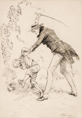 Lot 804 - Thomson (Hugh, 1860-1920). Two original drawings, 1900 & 1902