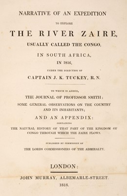 Lot 26 - Tuckey (J.K). Narrative of an Expedition to Explore the River Zaire, 1st edition, 1818