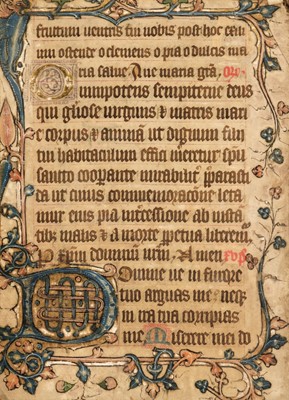 Lot 299 - Illuminated leaves. Sixty illuminated manuscript leaves from a Book of Hours, France, c. 1450