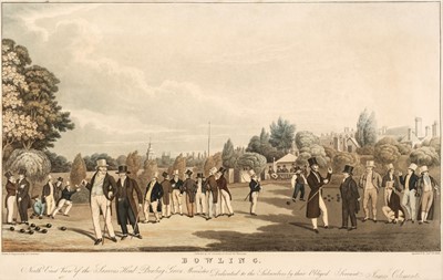 Lot 154 - Gleadah (Joseph). Bowling. North East View of the Saracens Head Bowling Green, circa 1830