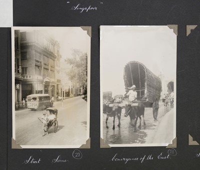 Lot 22 - China and the Far East. A group of 7 incomplete photograph albums relating to China, Hong Kong, etc.