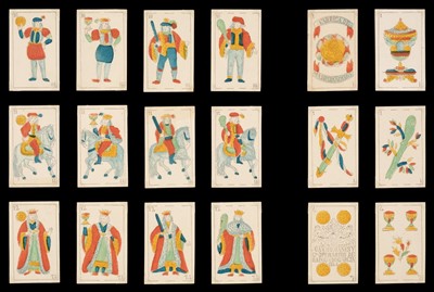 Lot 525 - Spanish playing cards. Garcia Pattern, published Juan Humanes y Ca,1865, & 1 other