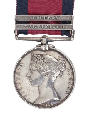 Lot 506 - Military General Service 1793-1814, 2 clasps, Martinique, Albuhera (Wm Lancaster, 23rd Foot)